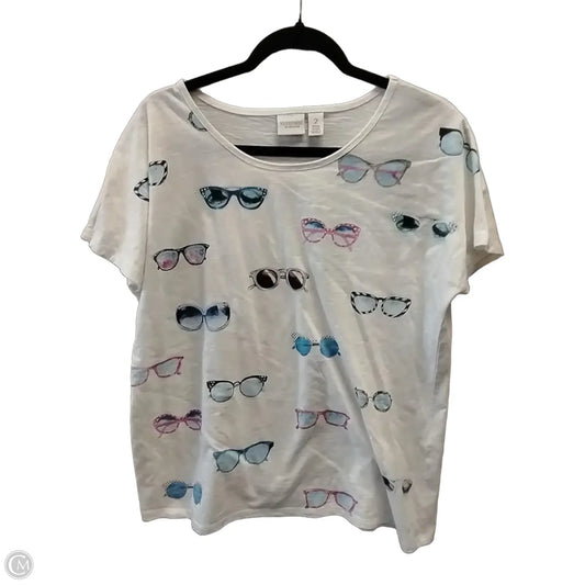 Top Short Sleeve By Chicos In White, Size: 2