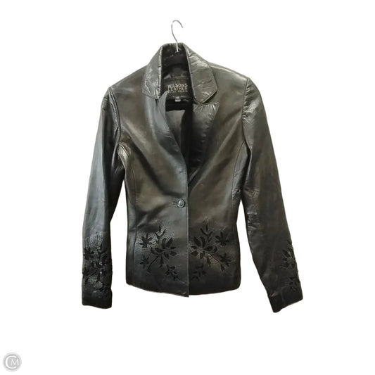 Jacket Leather By Wilsons Leather In Black, Size: Xs