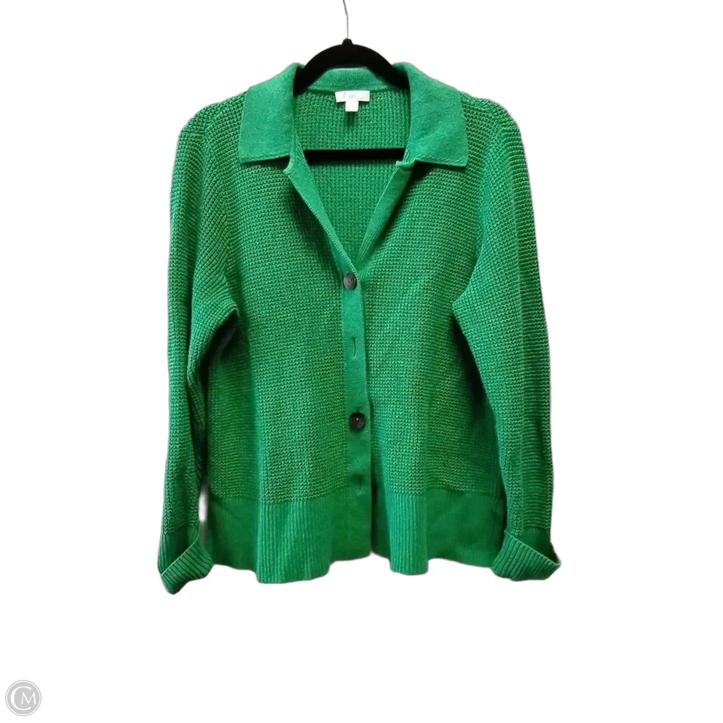 Sweater Cardigan By J. Jill In Green, Size: M
