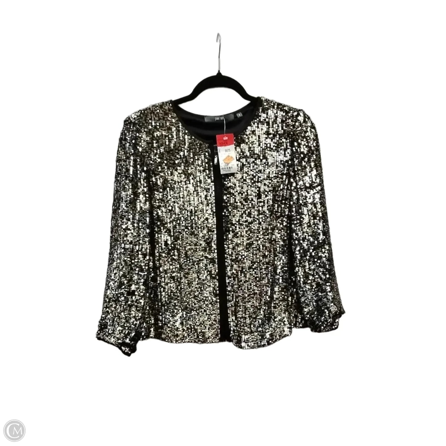 Jacket Other By Per Se In Black & Gold, Size: 8
