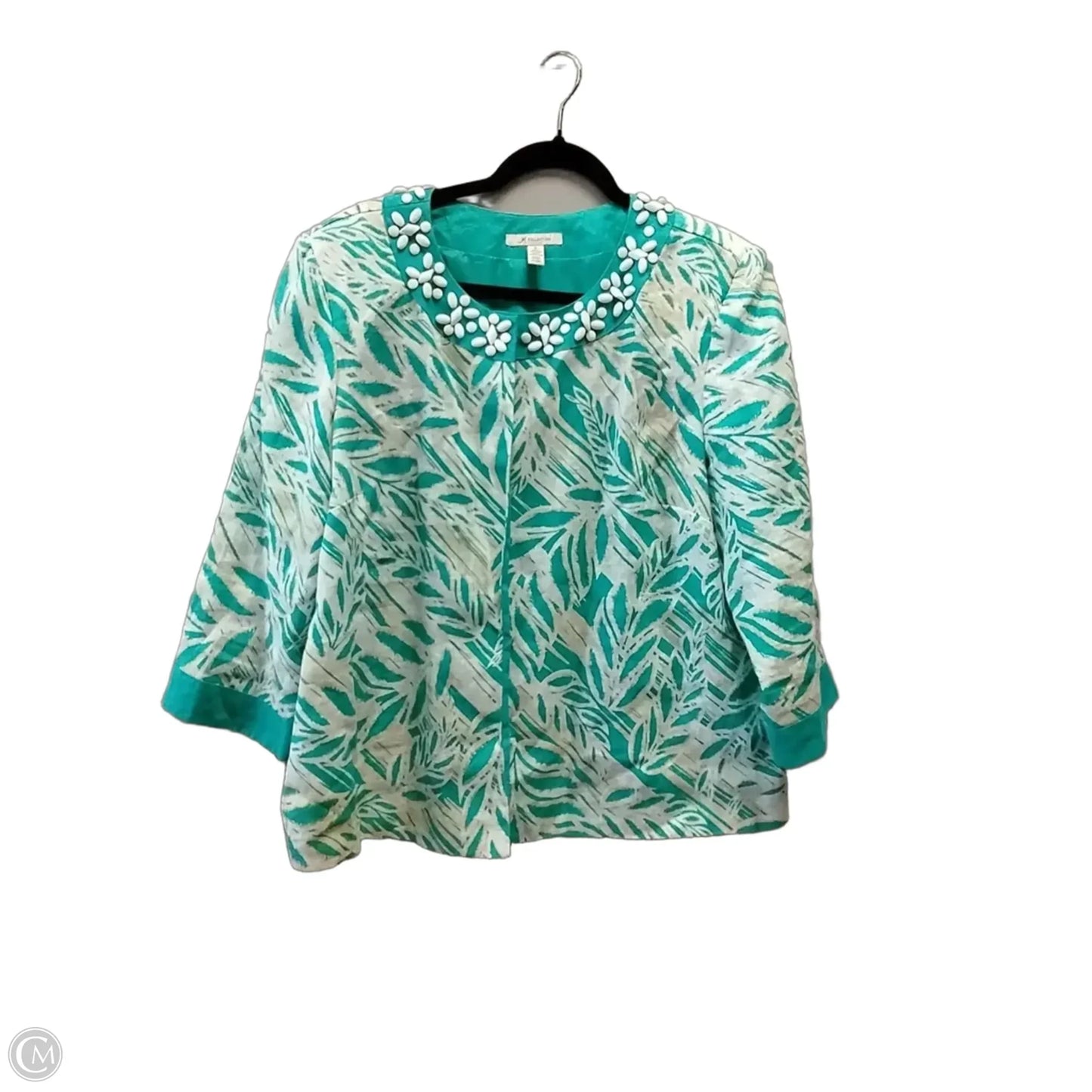 Jacket Other By Jm Collections In Teal, Size: 16