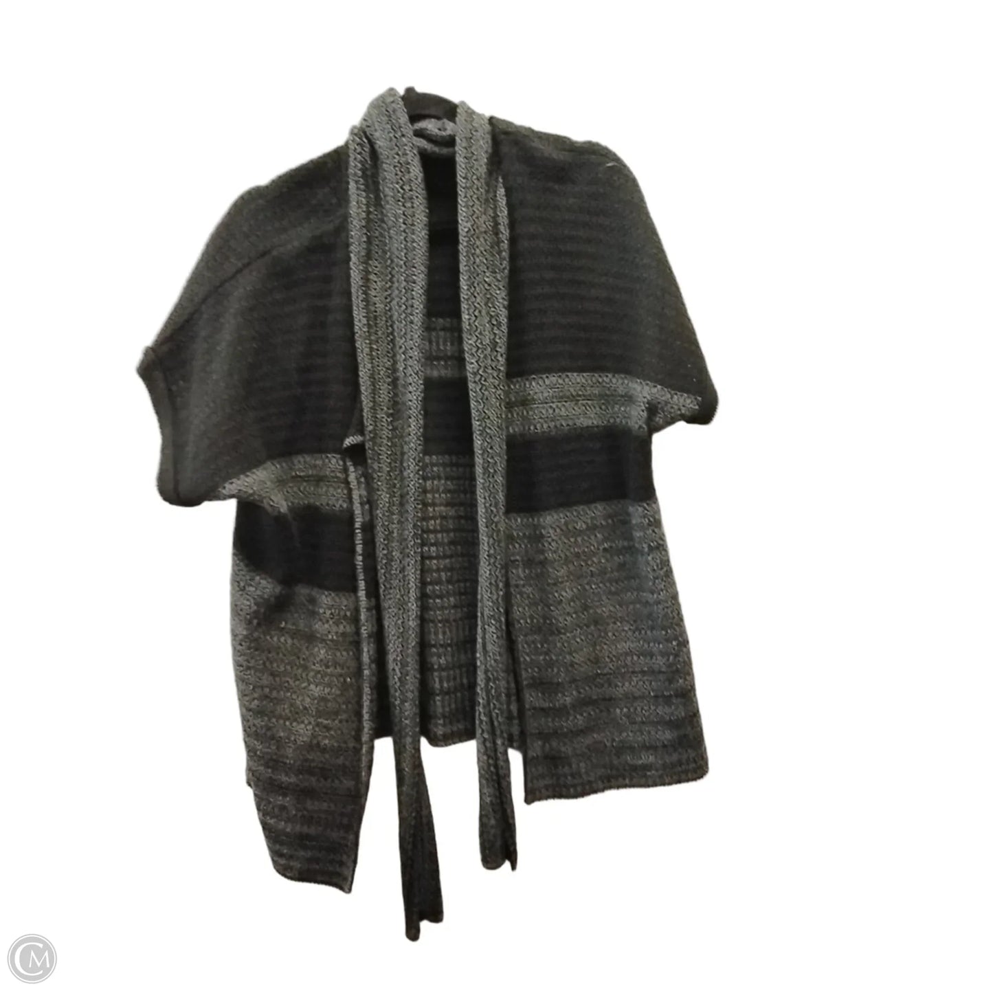 Sweater Cardigan By Cj Banks In Black & Grey, Size: 1x