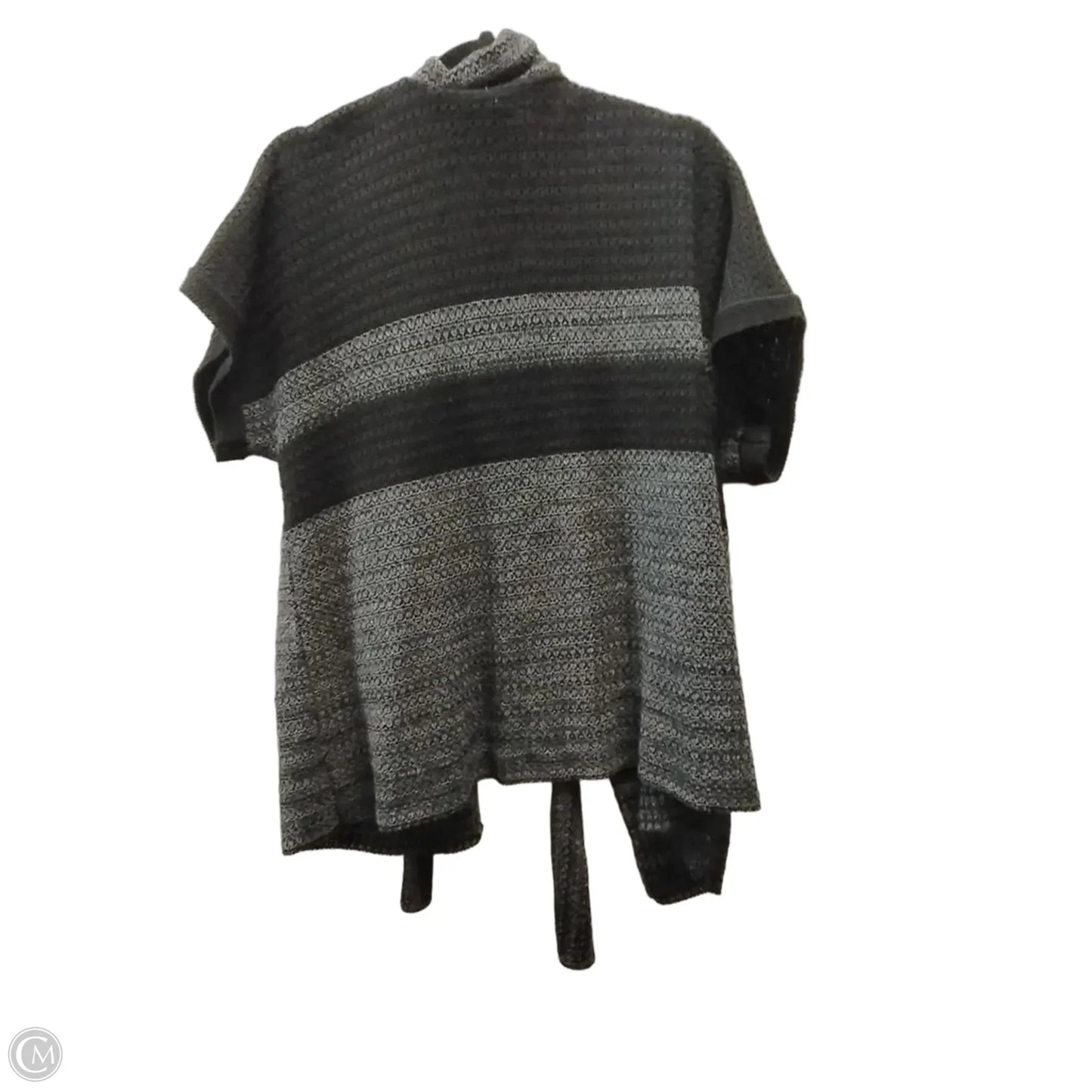 Sweater Cardigan By Cj Banks In Black & Grey, Size: 1x
