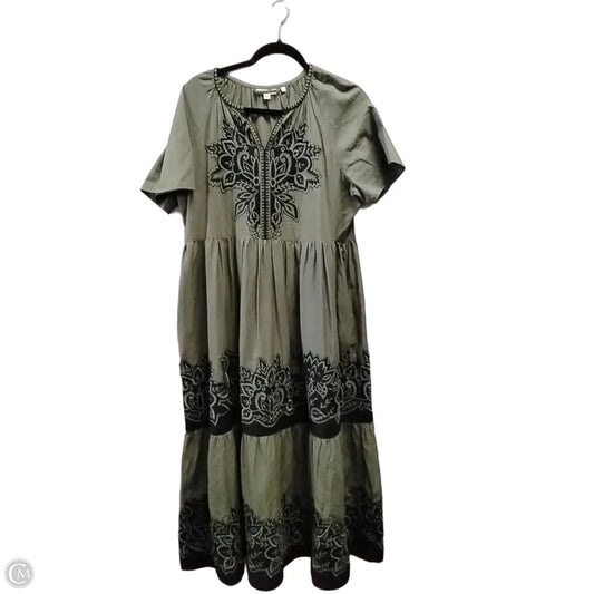 Dress Casual Maxi By Chicos In Green, Size: L