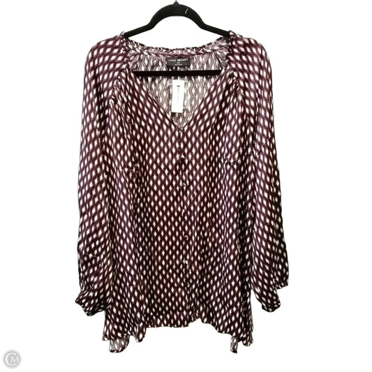 Blouse Long Sleeve By Lane Bryant In Black & Red, Size: 6