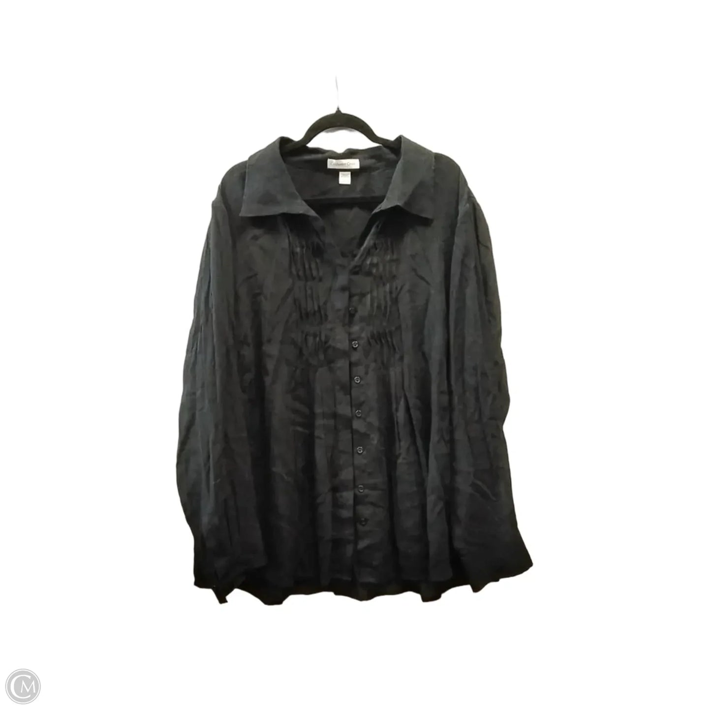 Blouse Long Sleeve By Coldwater Creek In Black, Size: 3x