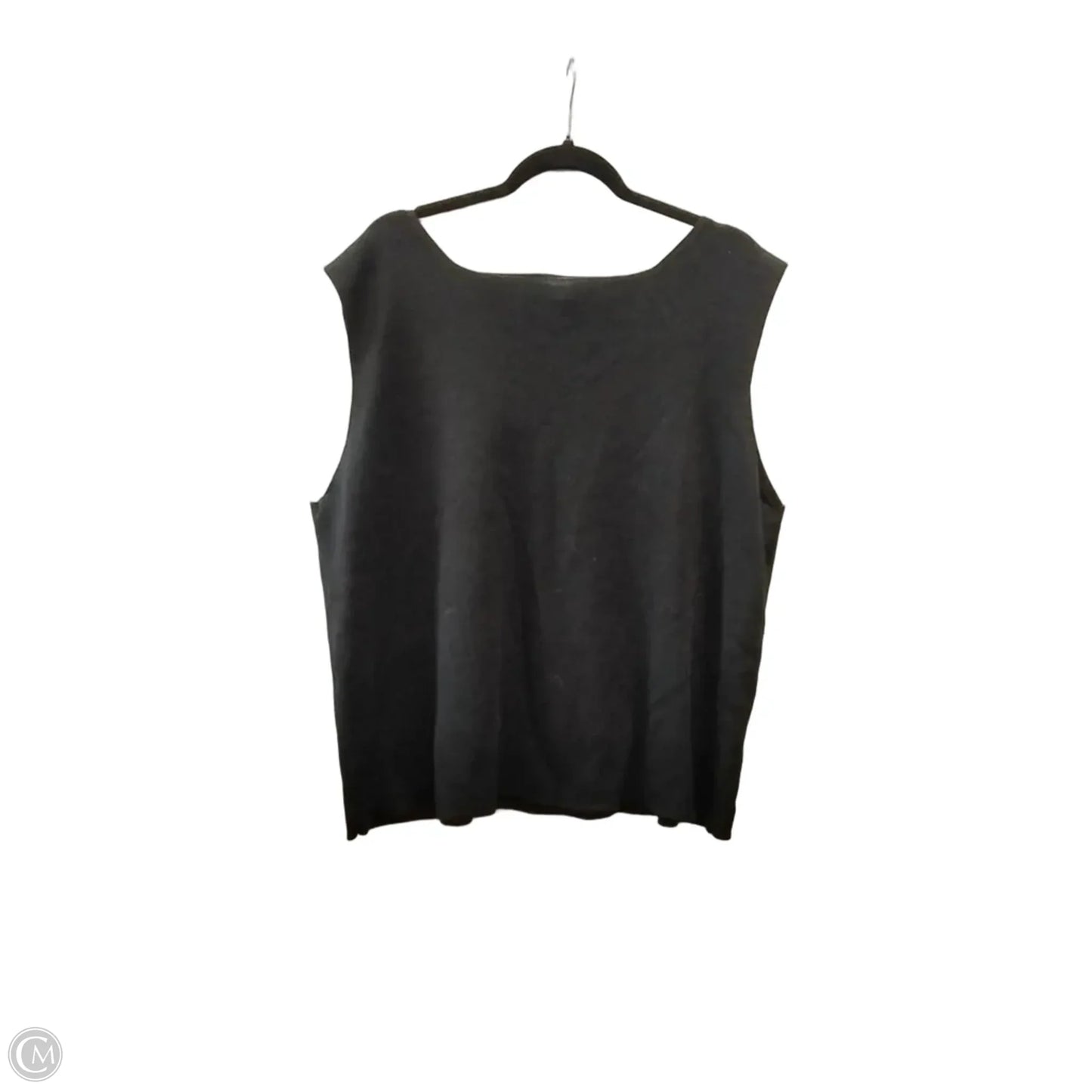 Top Short Sleeve By Coldwater Creek In Black, Size: 3x