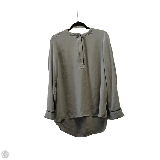 Blouse Long Sleeve By Apt 9 In Grey, Size: L