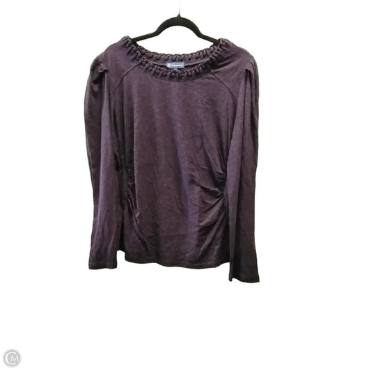 Top Long Sleeve By Democracy In Purple, Size: Xl