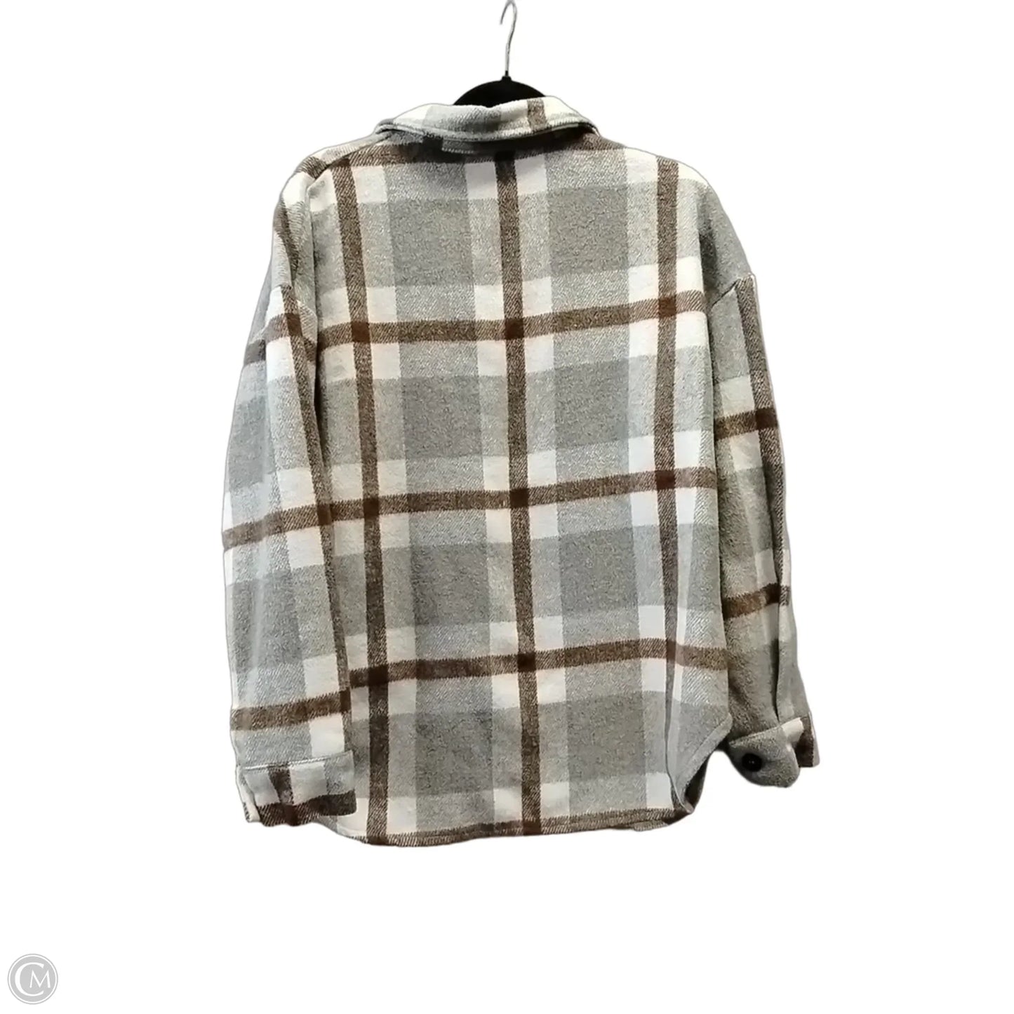 Jacket Shirt By Clothes Mentor In Plaid Pattern, Size: M
