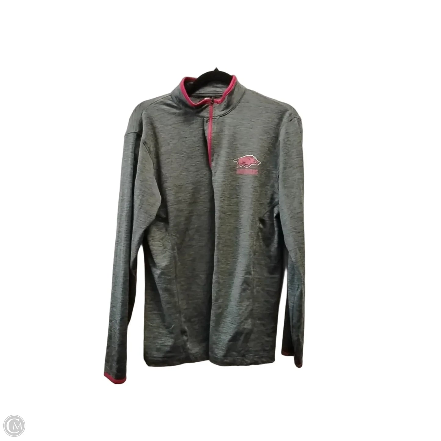 Athletic Sweatshirt Collar By Colosseum In Grey & Red, Size: S
