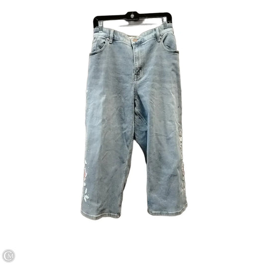 Jeans Cropped By Lane Bryant In Blue, Size: 20