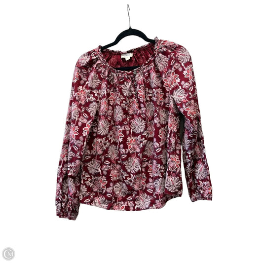 Blouse Long Sleeve By Style And Company In Floral Print, Size: S