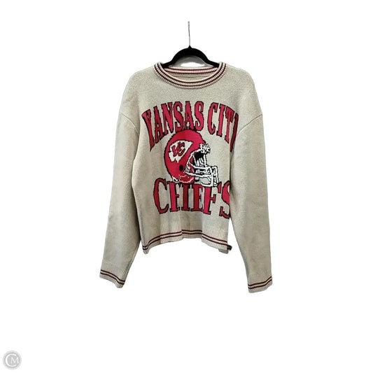 Sweater By Abercrombie And Fitch In Red & Tan, Size: M