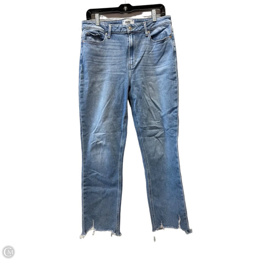 Jeans Straight By Paige In Blue Denim, Size: 12