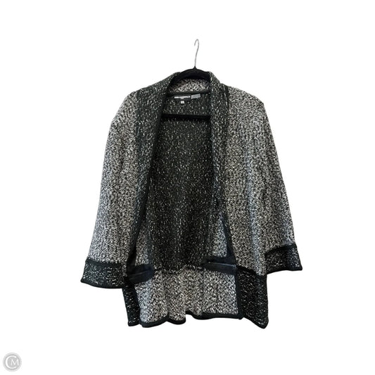 Cardigan Designer By Karl Lagerfeld In Black & White, Size: Xl