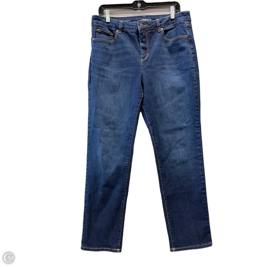 Jeans Straight By Gloria Vanderbilt In Blue Denim, Size: 14