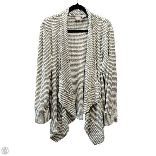Cardigan By Chicos In Striped Pattern, Size: Xl