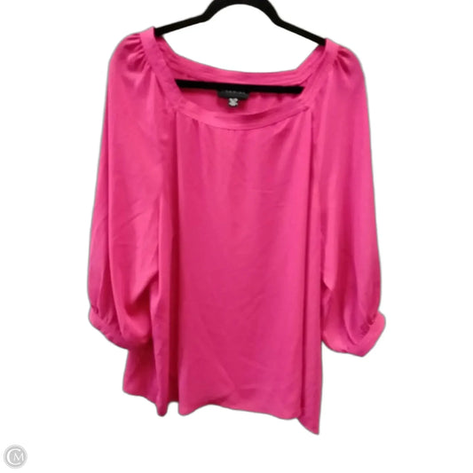 Blouse Long Sleeve By Premise In Pink, Size: Xl