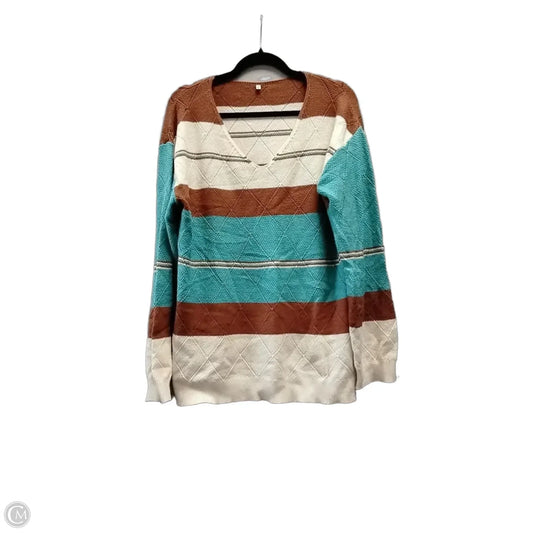 Sweater By Cme In Blue & Brown, Size: Xl