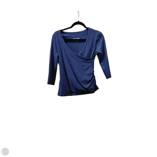 Top 3/4 Sleeve Basic By Soft Surroundings In Blue, Size: Xsp