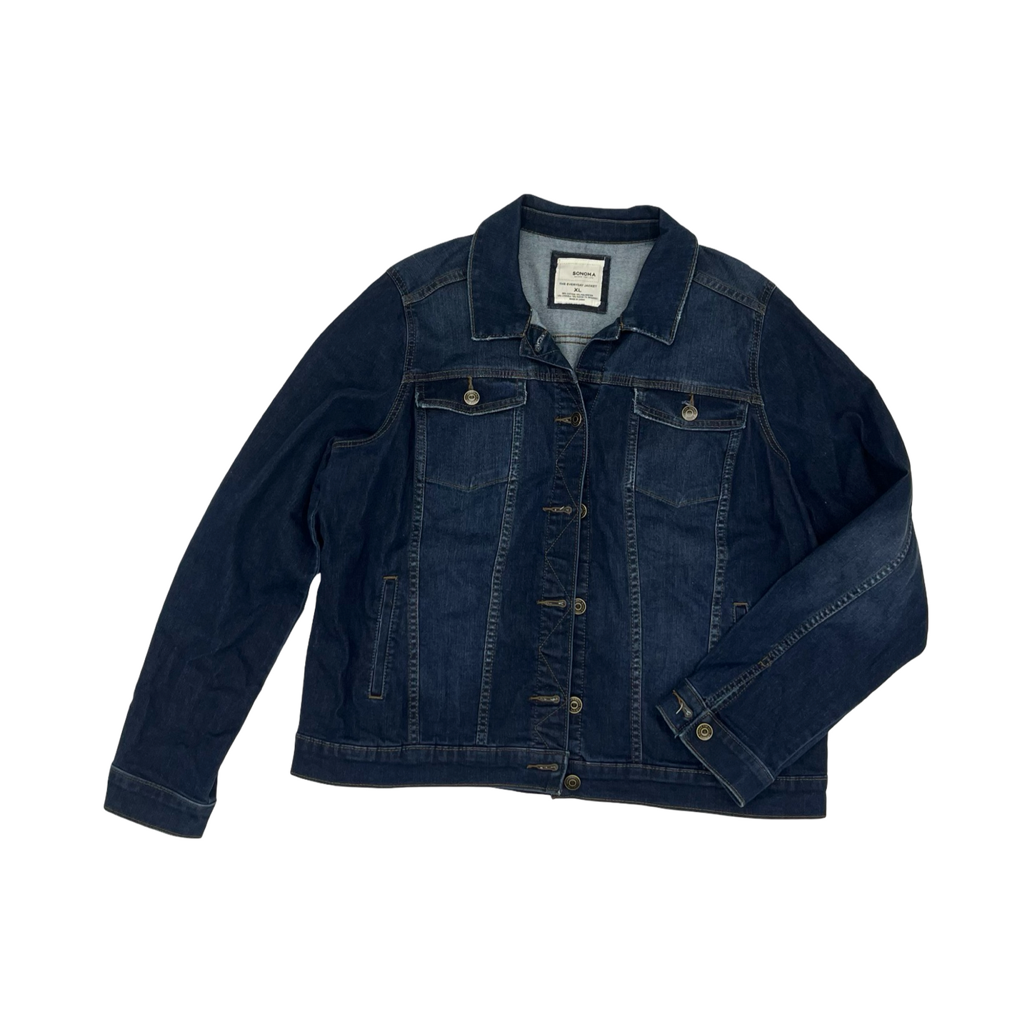 Jacket Denim By Sonoma In Blue Denim, Size:Xl