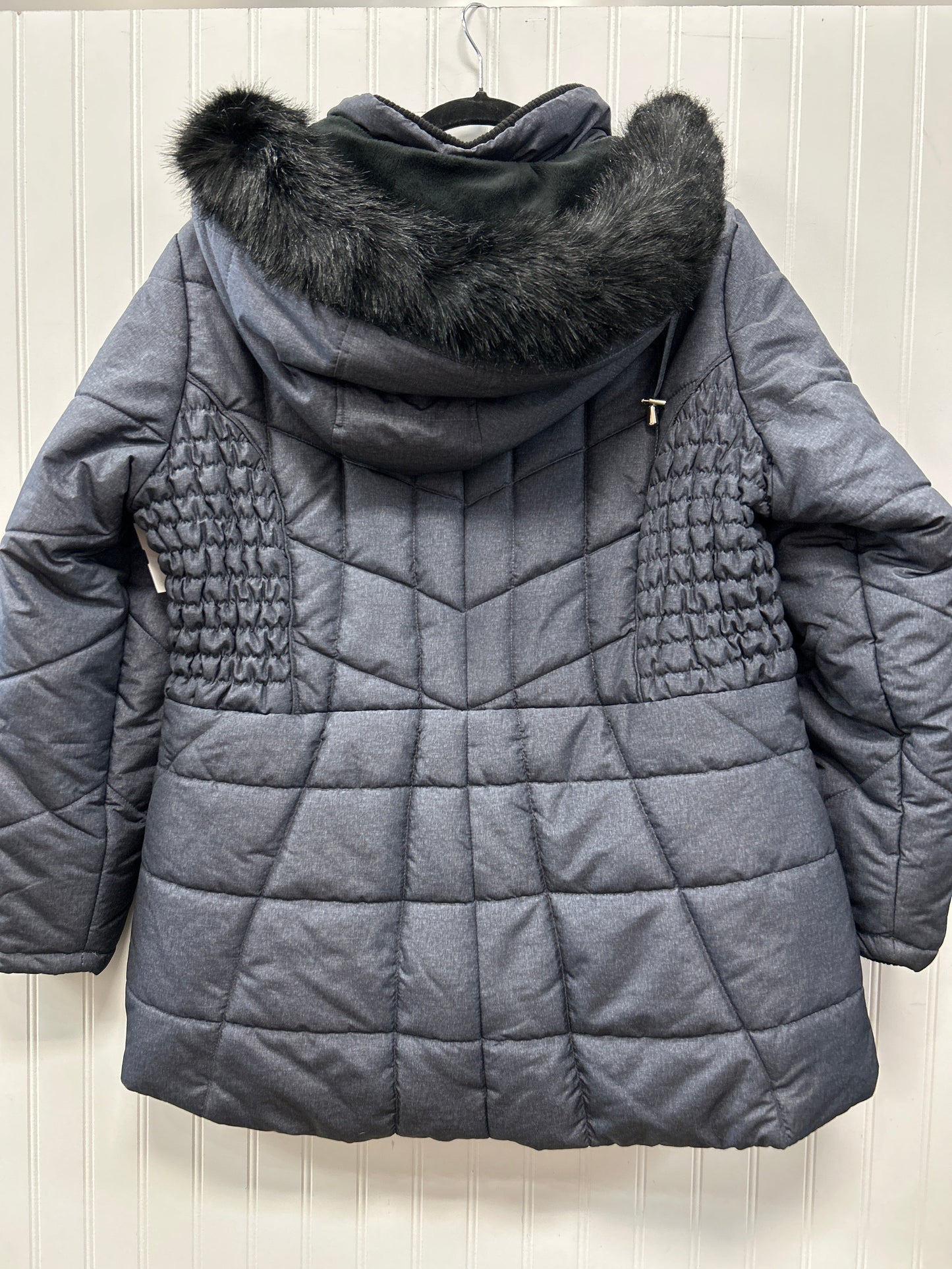 Coat Puffer & Quilted By Details In Grey, Size:1X