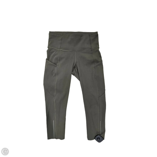 Athletic Capris By Lululemon In Green, Size: 4