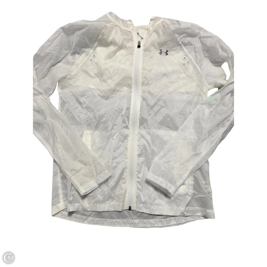 Jacket Windbreaker By Under Armour In White, Size: M