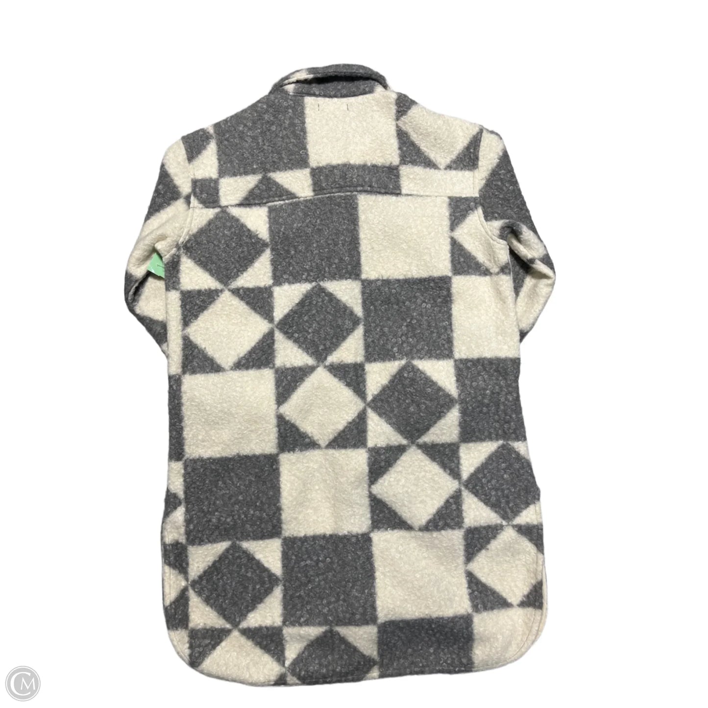 Top Long Sleeve By Maurices In Grey & White, Size: M