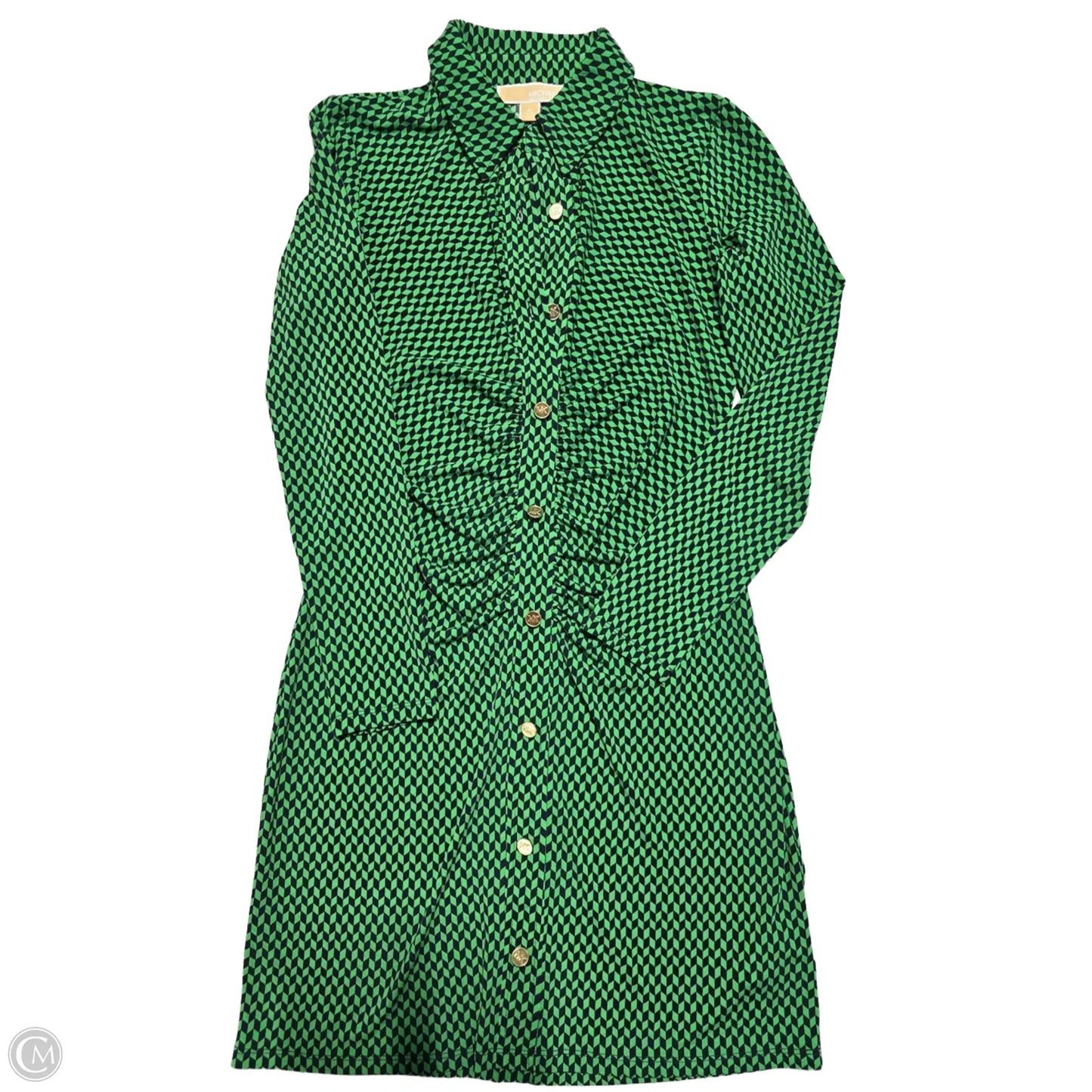 Dress Casual Short By Michael By Michael Kors In Black & Green, Size: M