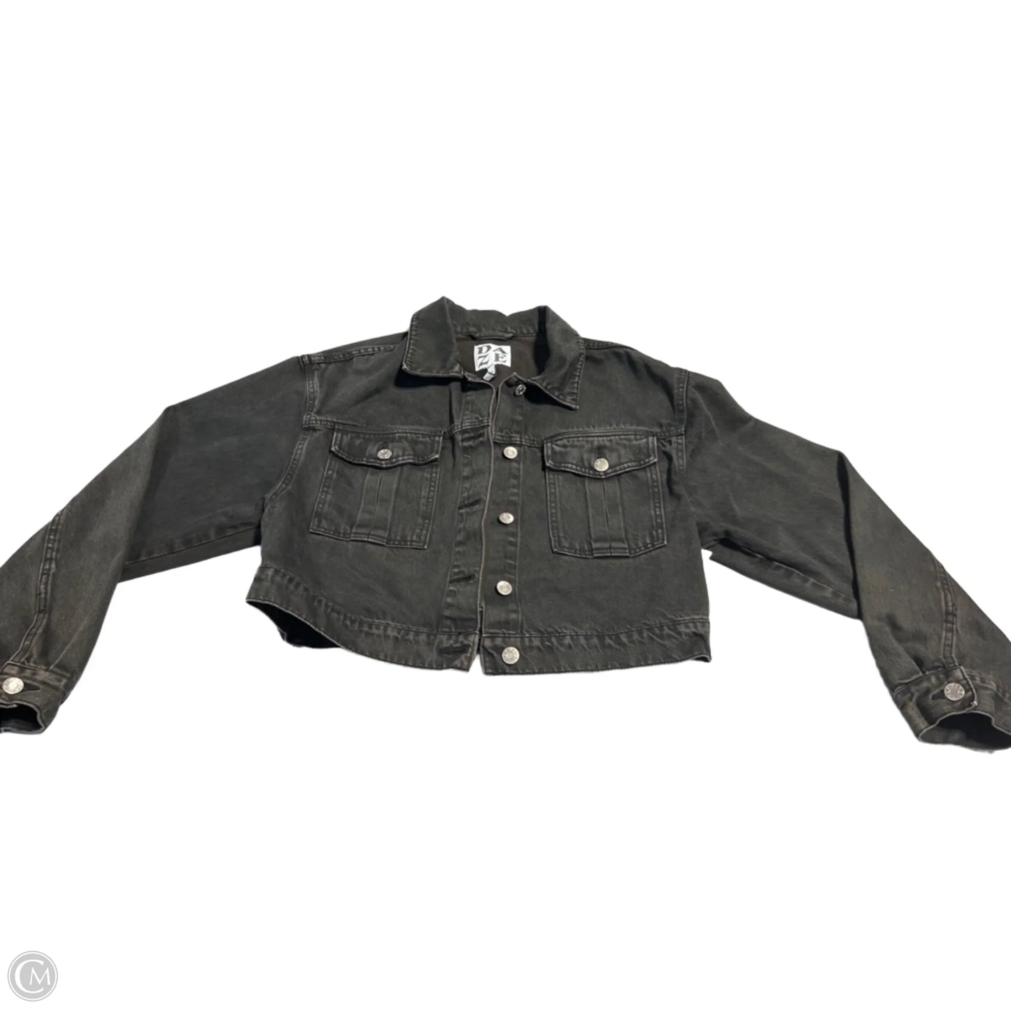 Jacket Denim By Daze In Black Denim, Size: M