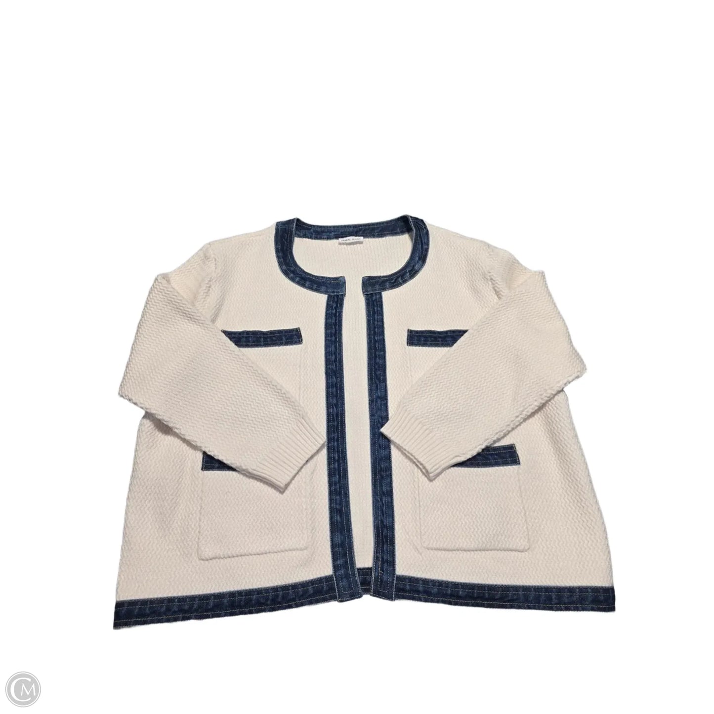 Jacket Shirt By Tribal In Cream, Size: Xl