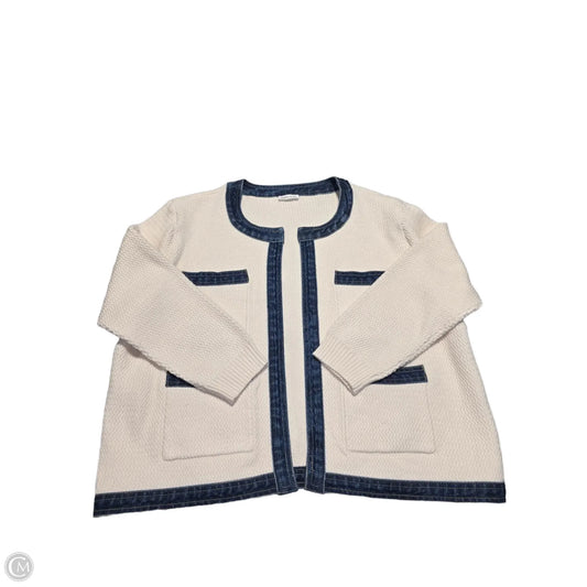 Jacket Shirt By Tribal In Cream, Size: Xl