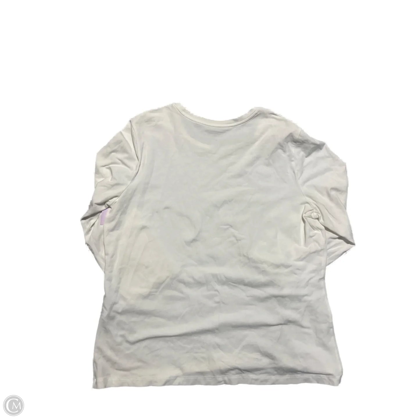 Top 3/4 Sleeve By Chicos In White, Size: L