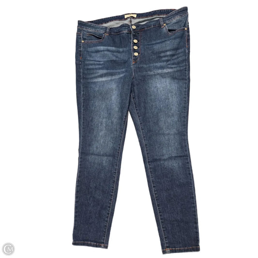 Jeans Skinny By Eloquii In Blue Denim, Size: 18