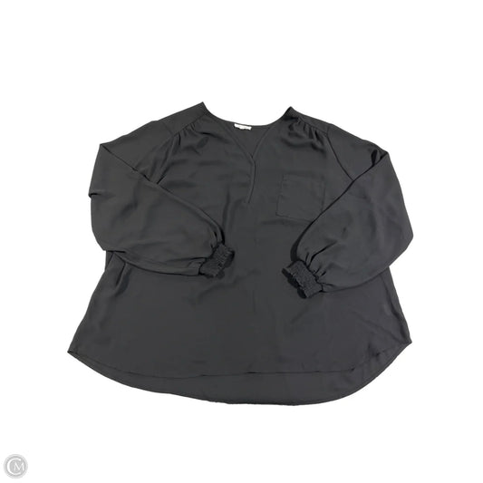 Top Long Sleeve By Pleione In Black, Size: 2x