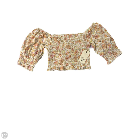 Top Short Sleeve By Billabong In Floral Print, Size: L