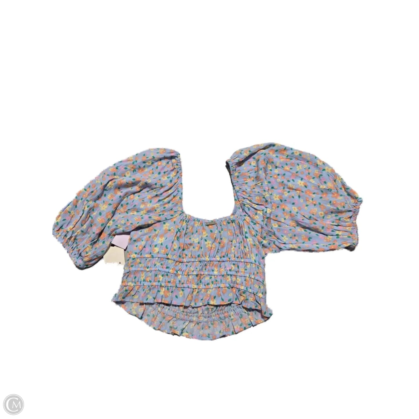 Top Short Sleeve By Billabong In Floral Print, Size: M