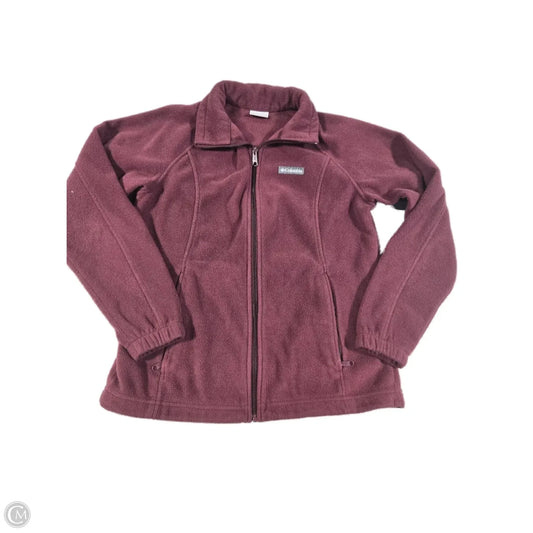 Jacket Fleece By Columbia In Maroon, Size: L
