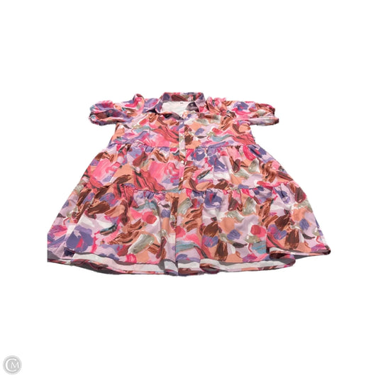 Dress Casual Short By Cme In Pink & Purple, Size: M