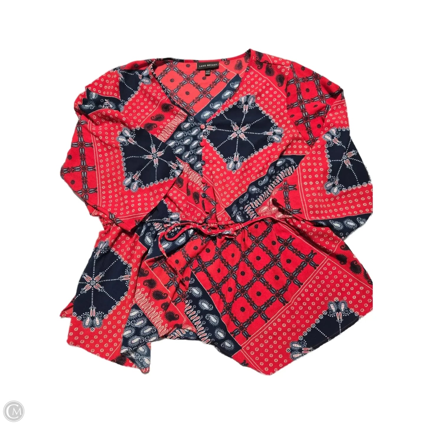 Top Long Sleeve By Lane Bryant In Red, Size: 3x