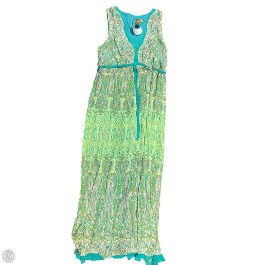 Dress Casual Maxi By Cmc In Green, Size: Xl
