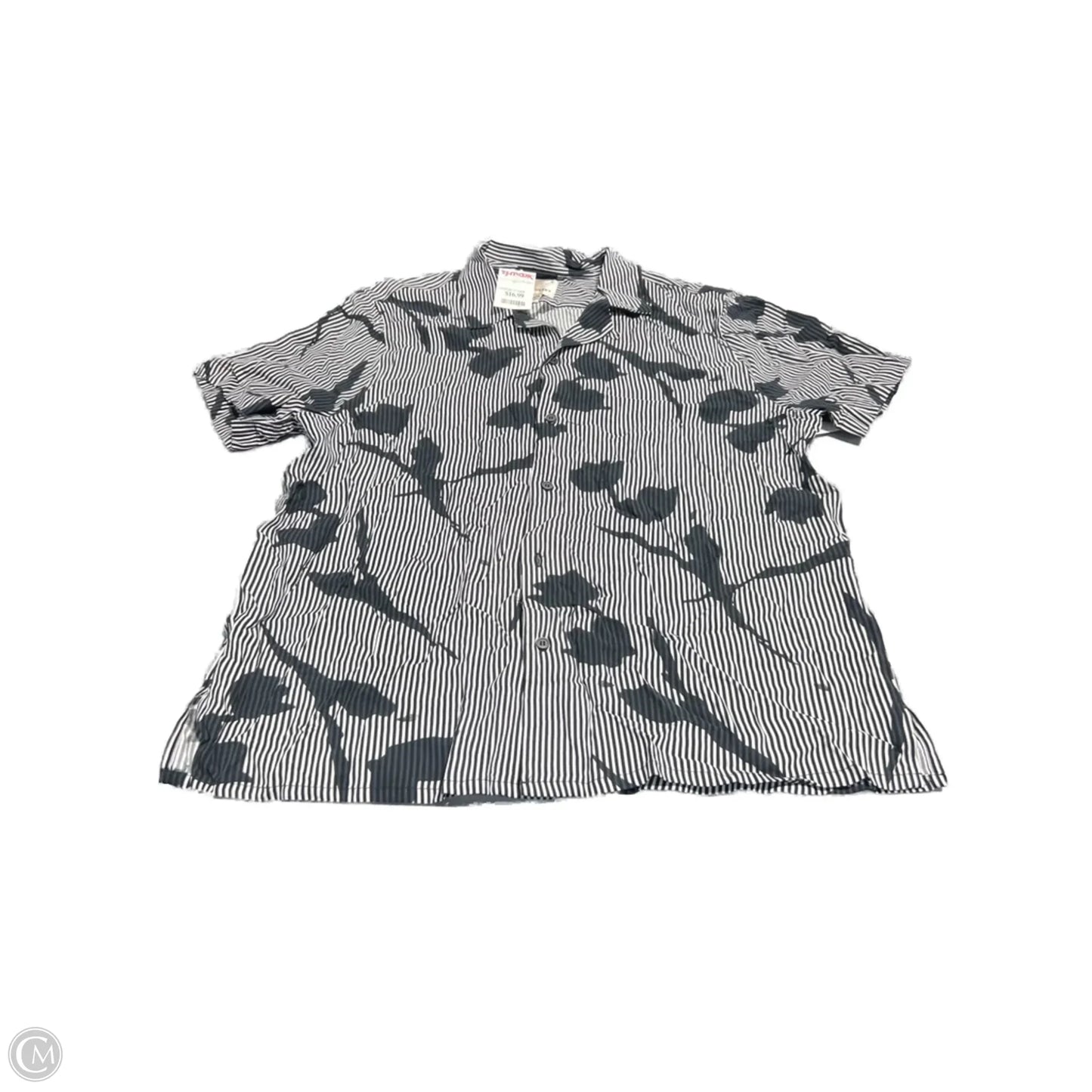 Top Short Sleeve By Cme In Striped Pattern, Size: Xl