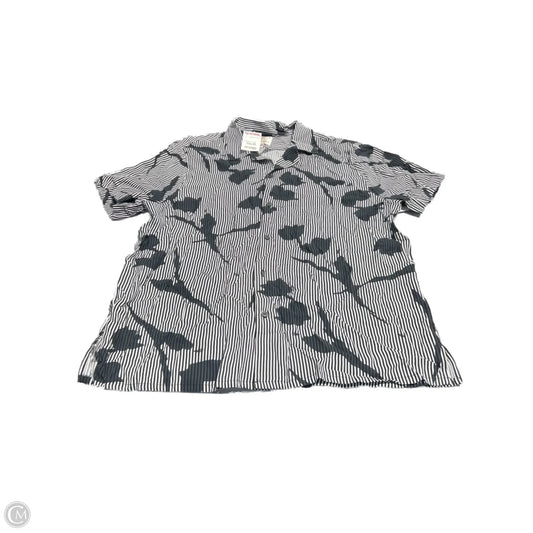 Top Short Sleeve By Cme In Striped Pattern, Size: Xl