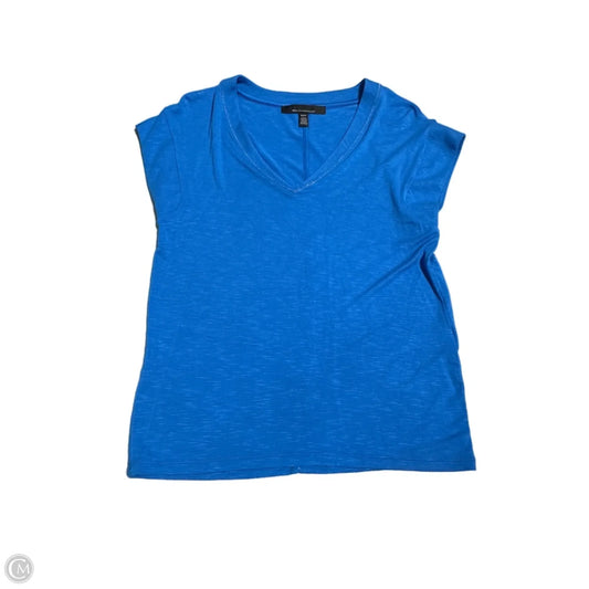Top Short Sleeve Basic By White House Black Market In Blue, Size: Xs