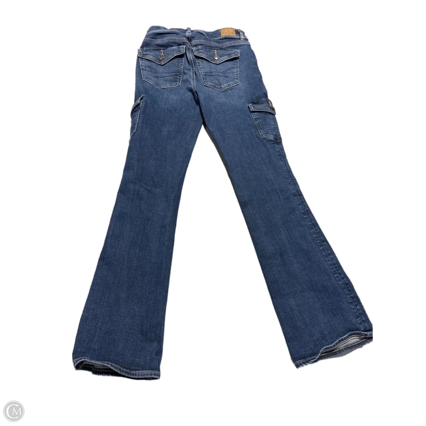 Jeans Boot Cut By American Eagle In Blue Denim, Size: 4