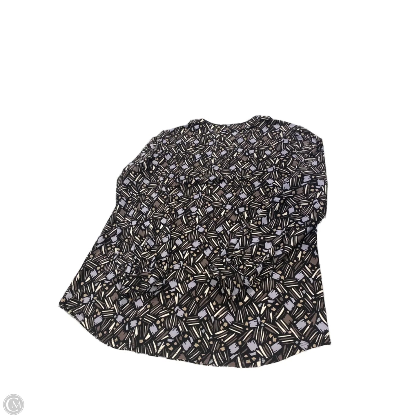 Top Long Sleeve By Anne Klein In Geometric Pattern, Size: M
