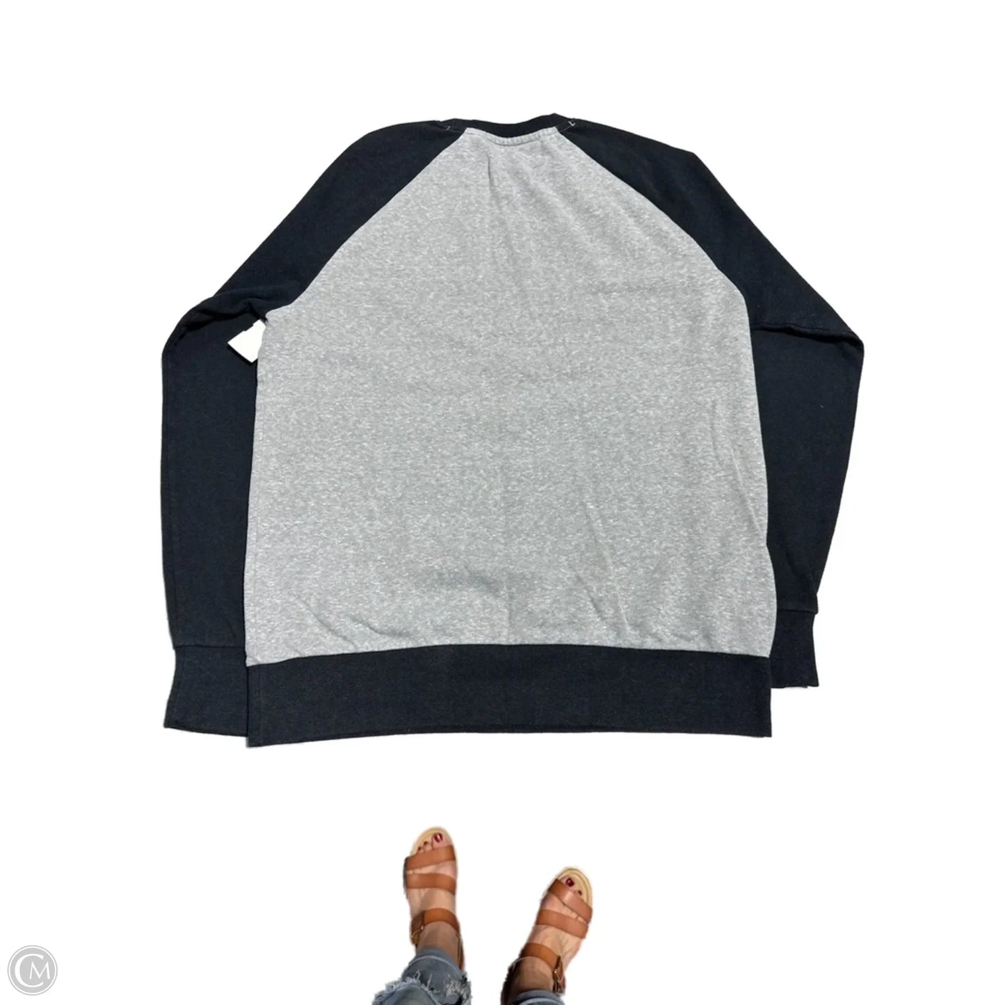 Top Long Sleeve By Under Armour In Grey, Size: S