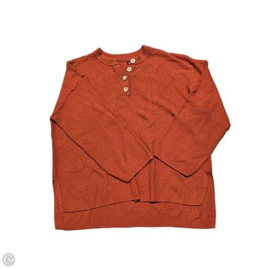 Top 2pc Long Sleeve By Cme In Orange, Size: L